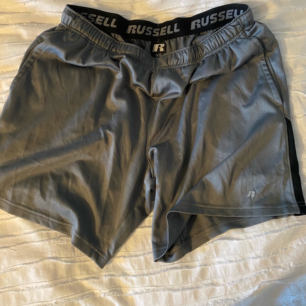 Russell mens grey athletic shorts